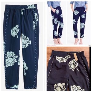 J. Crew Reese Pant in Graphic Peony Floral Print